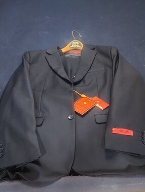 Gioberti Men's Black Single-Breasted Suit Jacket